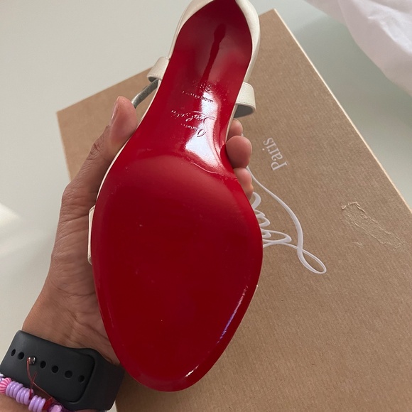 Christian Louboutin Loubigirl 85MM Satin Sandals 38.5 - Picture 6 of 10